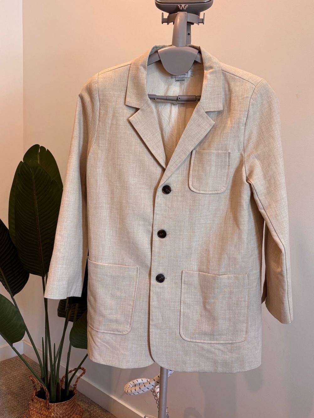 Molly Bracken Light Beige Collared Shirt with Label